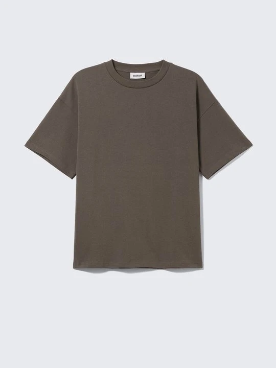 Zdjęcie produktu T-shirt basic Weekday brązowy
