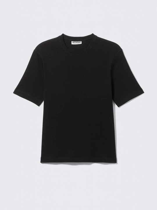 Zdjęcie produktu T-shirt basic Weekday czarny