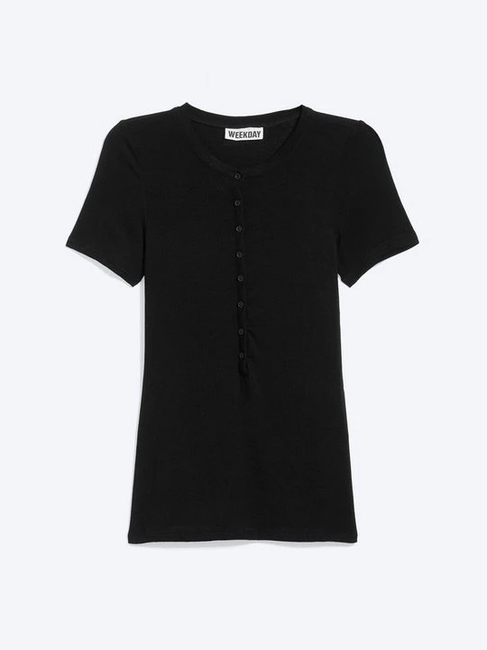 Zdjęcie produktu T-shirt basic Weekday czarny