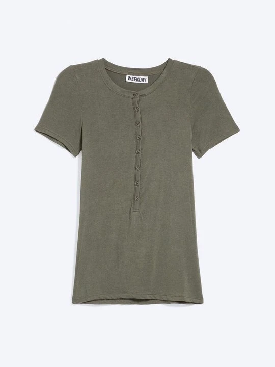 Zdjęcie produktu T-shirt basic Weekday khaki