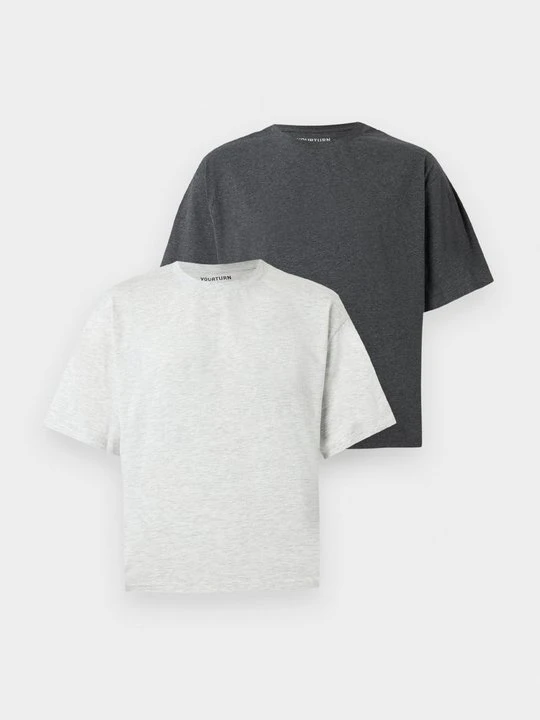 Zdjęcie produktu T-shirt basic YOURTURN ciemnoszary melanż