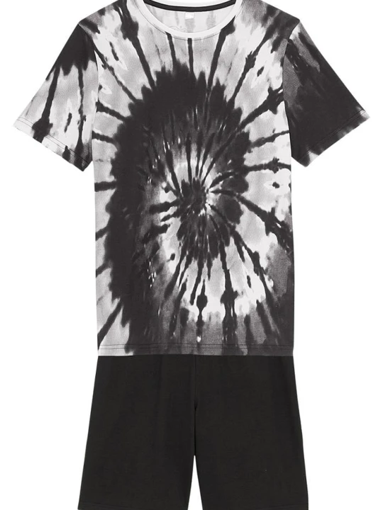 Zdjęcie produktu T-shirt + bermudy z dżerseju z czystej bawełny organicznej (komplet 2-cz.) BonPrix czarny