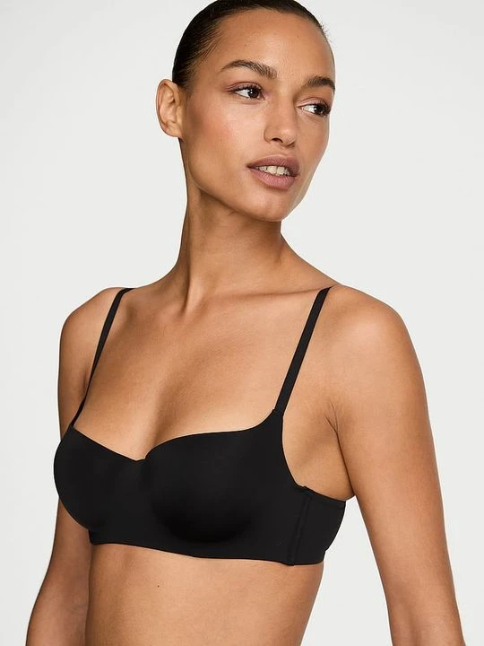 Zdjęcie produktu T-shirt Biustonosz lekko usztywniany balkonetka Smooth Victoria's Secret Czarny