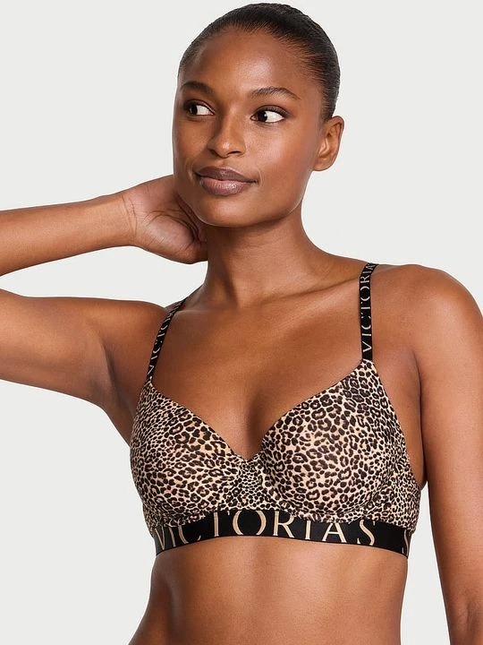 Zdjęcie produktu T-shirt Biustonosz lekko usztywniany bawełniany Exploded Logo Demi Victoria's Secret