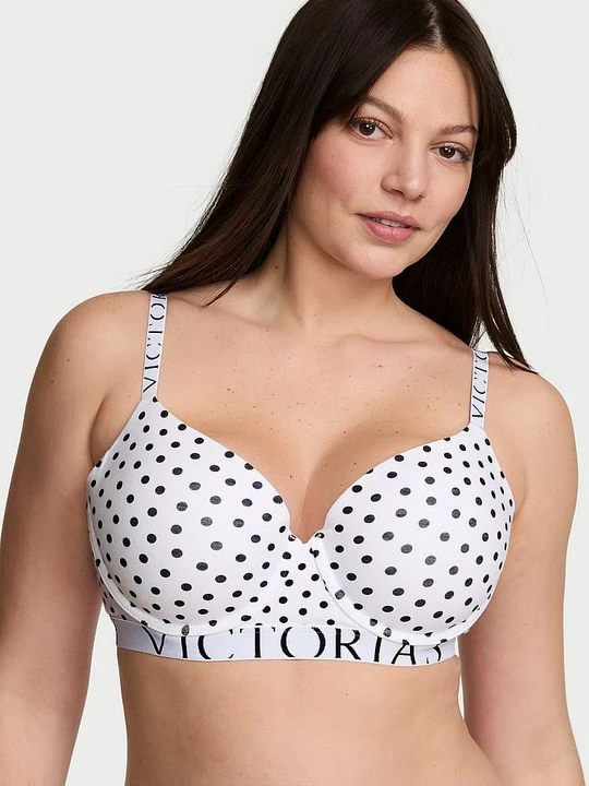 Zdjęcie produktu T-shirt Biustonosz lekko usztywniany bawełniany Exploded Logo Demi Victoria's Secret