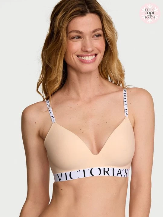 Zdjęcie produktu T-shirt Biustonosz lekko usztywniany bez fiszbin CoolBra Victoria's Secret Beżowy