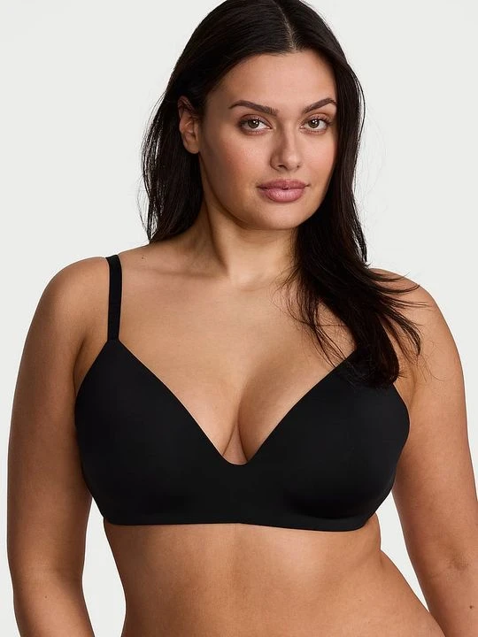 Zdjęcie produktu T-shirt Biustonosz lekko usztywniany bez fiszbin Smooth Victoria's Secret Czarny