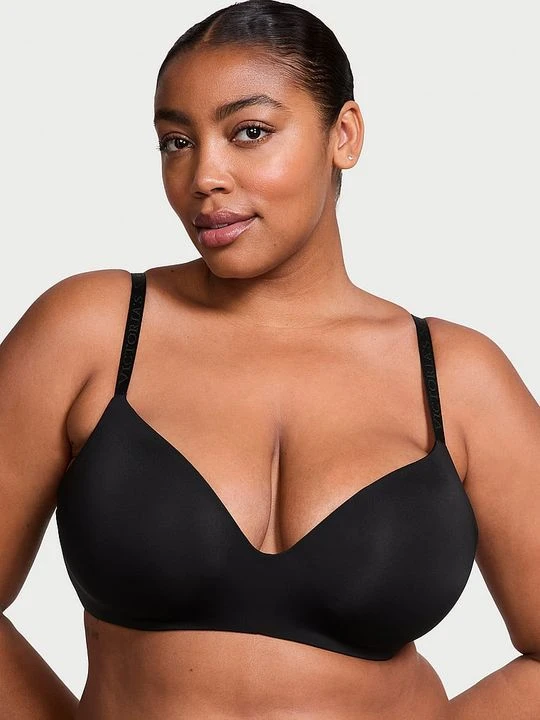 Zdjęcie produktu T-shirt Biustonosz lekko usztywniany bez fiszbin Victoria's Secret Czarny