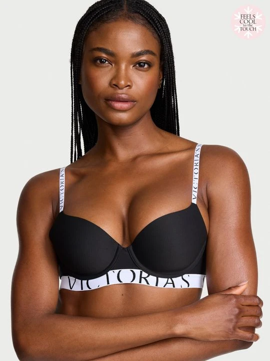 Zdjęcie produktu T-shirt Biustonosz lekko usztywniany CoolBra Demi Victoria's Secret Czarny