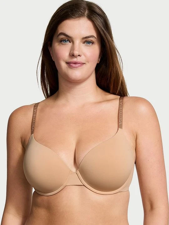 Zdjęcie produktu T-shirt Biustonosz lekko usztywniany Smooth Demi Victoria's Secret Beżowy
