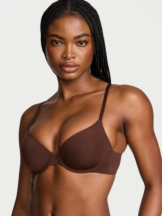 Zdjęcie produktu T-shirt Biustonosz lekko usztywniany Smooth Demi Victoria's Secret Brązowy