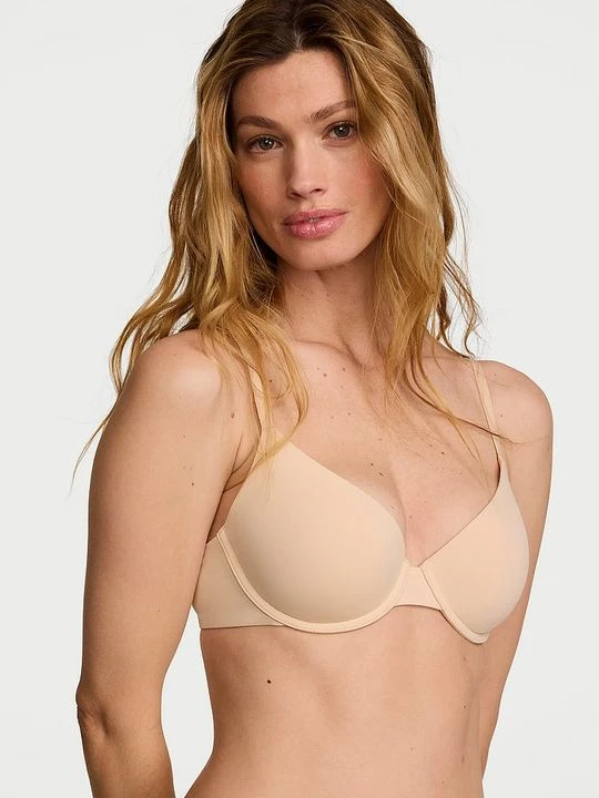 Zdjęcie produktu T-shirt Biustonosz lekko usztywniany Smooth Demi Victoria's Secret Beżowy