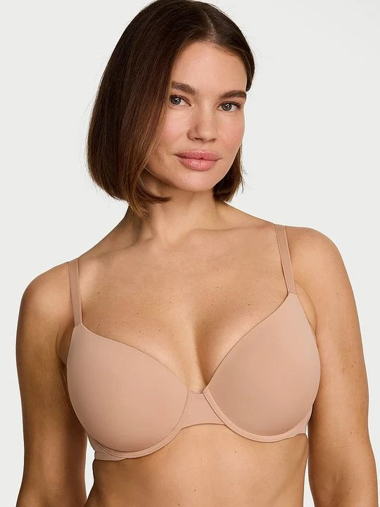 Zdjęcie produktu T-shirt Biustonosz lekko usztywniany Smooth Demi Victoria's Secret Beżowy
