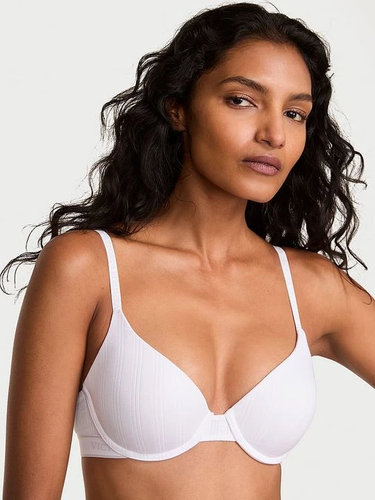 Zdjęcie produktu T-shirt Biustonosz lekko usztywniany z modalu Ultra-Fine Demi Victoria's Secret Biały