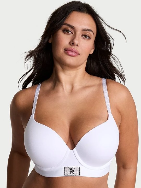 Zdjęcie produktu T-shirt Biustonosz push-up bawełniany Perfect Shape Shine Patch Victoria's Secret Biały