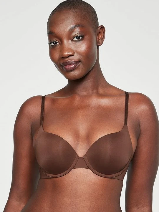 Zdjęcie produktu T-shirt Biustonosz push-up Perfect Shape Smooth Victoria's Secret Brązowy