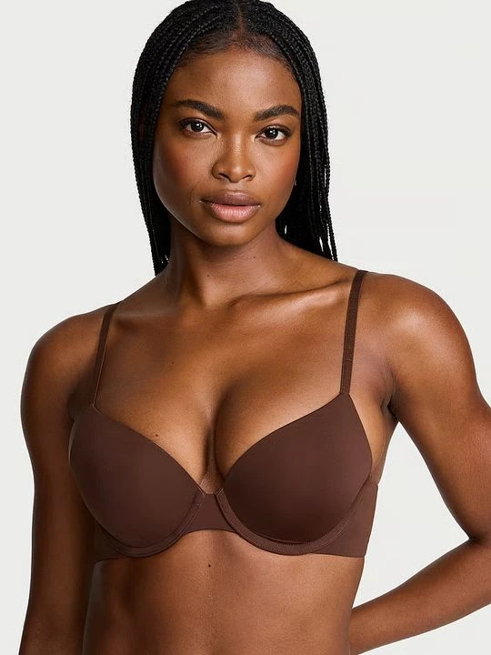 Zdjęcie produktu T-shirt Biustonosz push-up Perfect Shape Smooth Victoria's Secret Brązowy