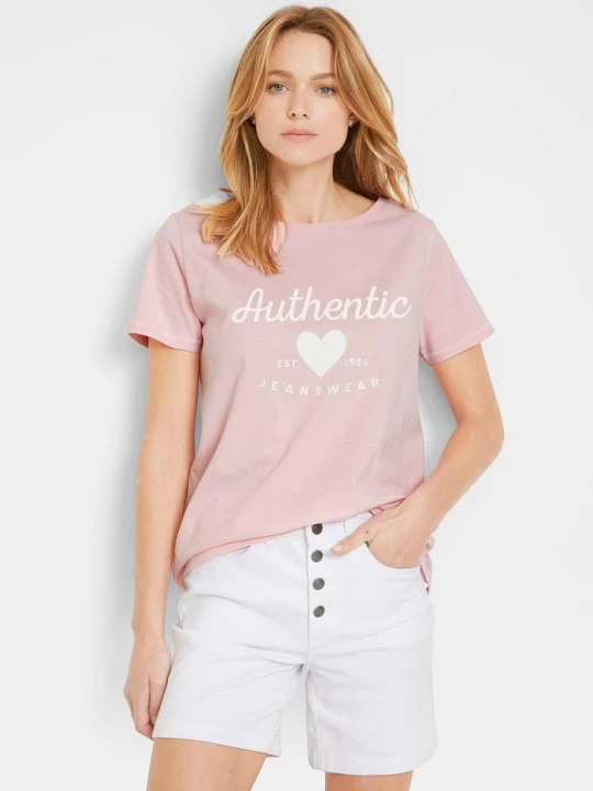 Zdjęcie produktu T-shirt BonPrix różowy