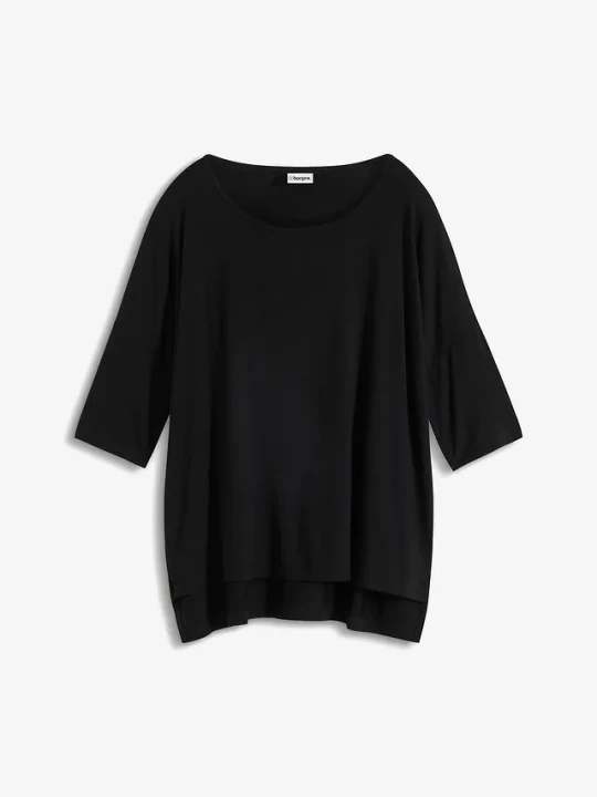 Zdjęcie produktu T-shirt boxy z miękkiego materiału z wiskozą BonPrix czarny