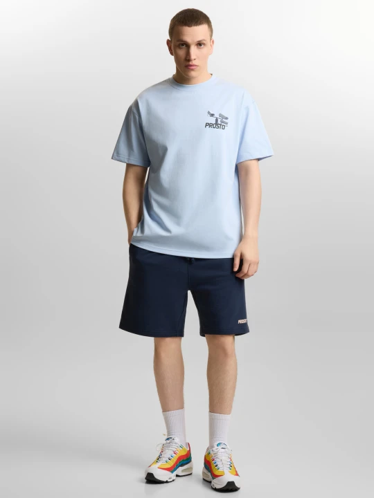 Zdjęcie produktu CC TV t-shirt męski bawełniany jasnoniebieski Klasyk