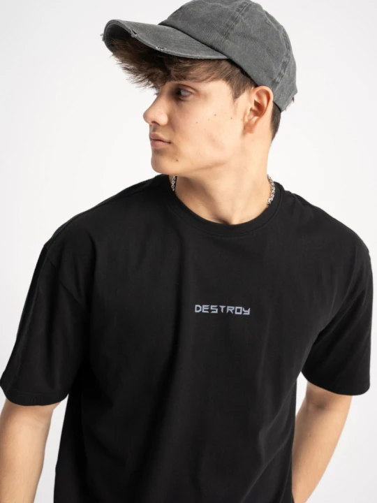 Zdjęcie produktu T-shirt chłopięcy oversize z nadrukiem na plecach Reporter