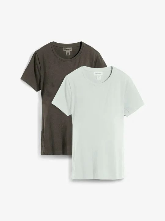 Zdjęcie produktu T-shirt ciążowy i do karmienia piersią (2 szt.), bawełna organiczna BonPrix szary