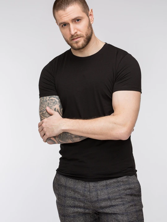 Zdjęcie produktu T-shirt CLAUDIO TSCS000076 Giacomo Conti czarny