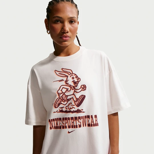 Zdjęcie produktu T-shirt damski oversize Nike Classic - Biel