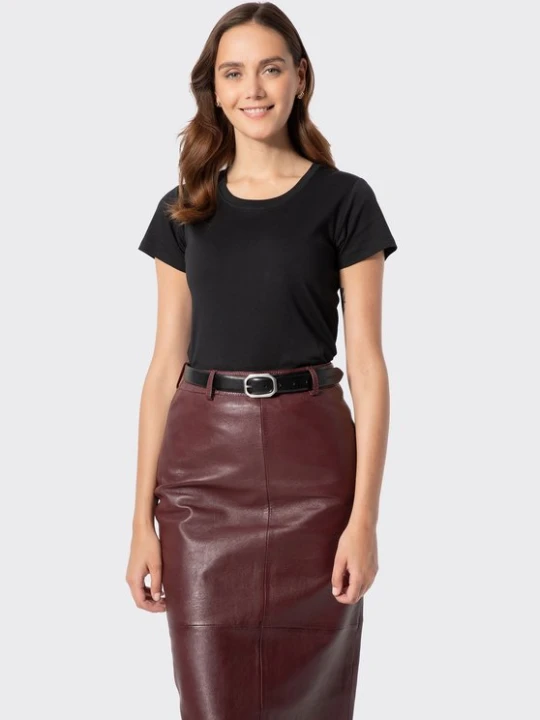 Zdjęcie produktu T-shirt damski z bawełny basic czarny Wittchen