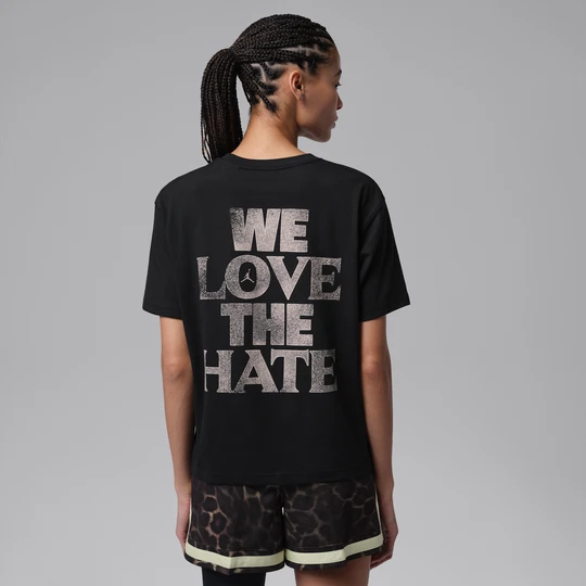Zdjęcie produktu T-shirt damski z nadrukiem Dri-FIT Jordan Sport - Czerń