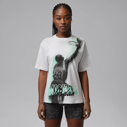 Zdjęcie produktu T-shirt damski z nadrukiem Dri-FIT Jordan Sport Heritage - Biel