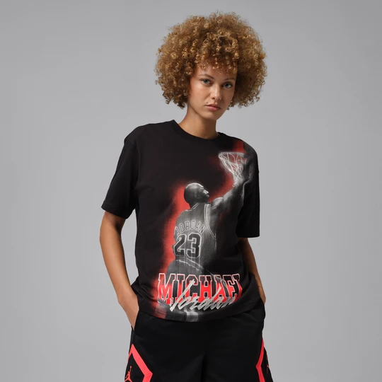 Zdjęcie produktu T-shirt damski z nadrukiem Dri-FIT Jordan Sport Heritage - Czerń