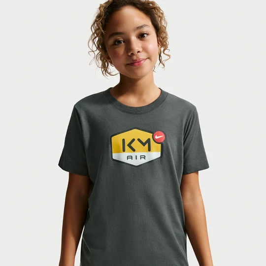 Zdjęcie produktu T-shirt dla dużych dzieci Dri-FIT Kylian Mbappé - Szary Nike