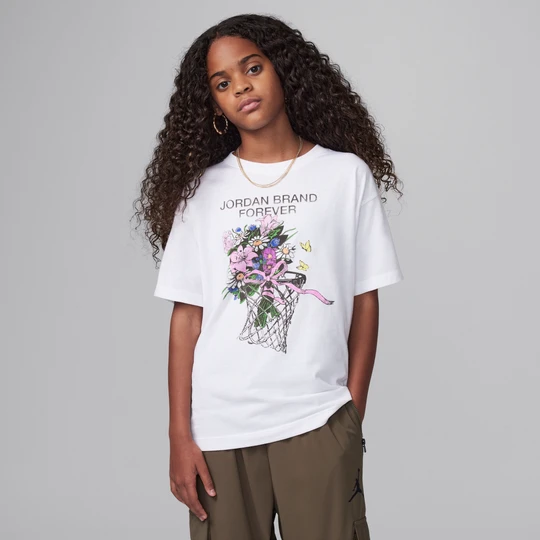 Zdjęcie produktu T-shirt dla dużych dzieci Jordan Brand Forever - Biel