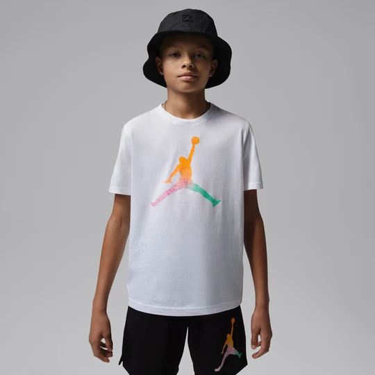 Zdjęcie produktu T-shirt dla dużych dzieci Tie Dye Jumpman Jordan - Biel