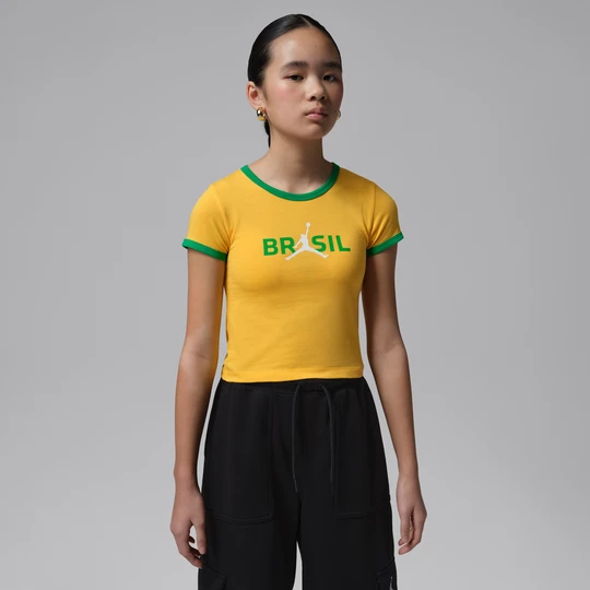 Zdjęcie produktu T-shirt dla dużych dzieci z grafiką w stylu retro Jordan - Żółty