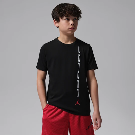 Zdjęcie produktu T-shirt dla dużych dzieci z nadrukiem Jordan Sport - Czerń