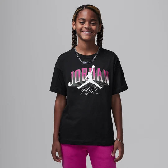 Zdjęcie produktu T-shirt dla dużych dzieci z nadrukiem Push Through Jordan - Czerń
