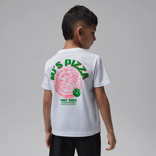 Zdjęcie produktu T-shirt dla małych dzieci „MJ's Pizza” Jordan - Biel