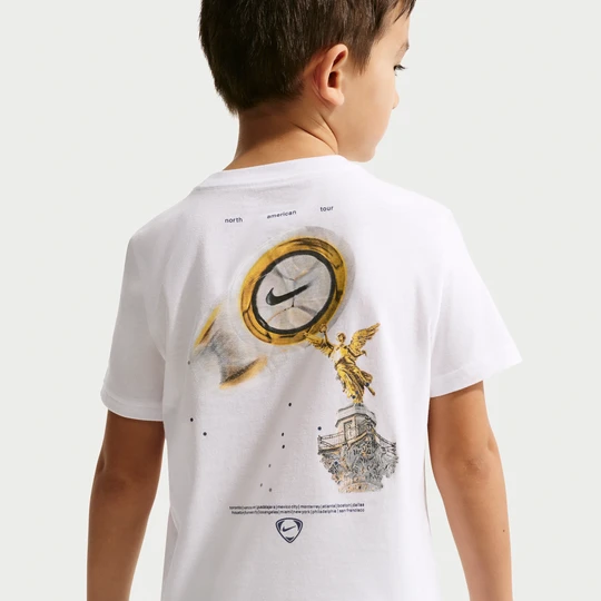 Zdjęcie produktu T-shirt dla małych dzieci z grafiką Nike Soccer World Tour - Biel