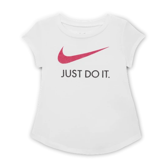 Zdjęcie produktu T-shirt dla niemowląt (12–24 M) Nike Swoosh „Just Do It” - Biel