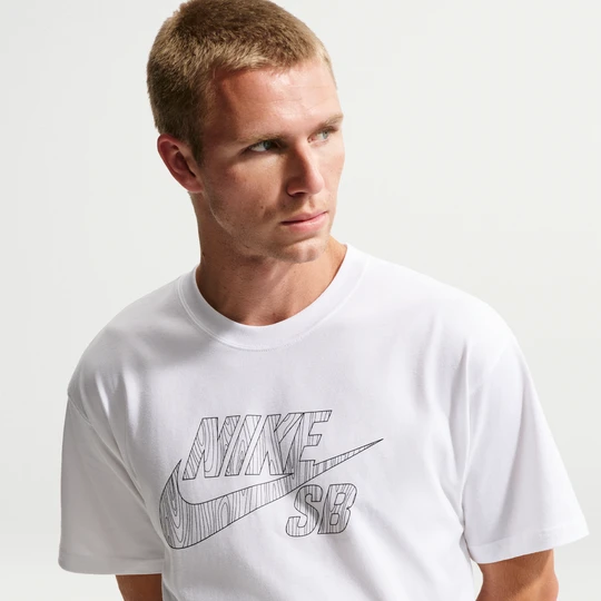 Zdjęcie produktu T-shirt do skateboardingu Nike SB - Biel