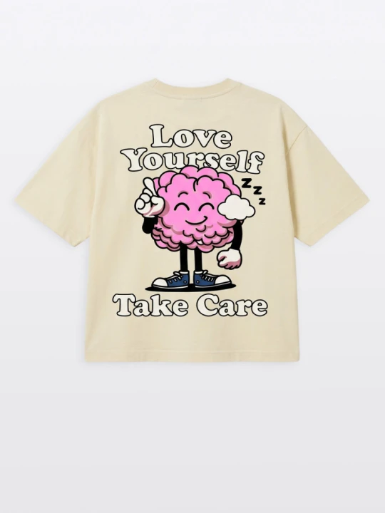 Zdjęcie produktu T-shirt dziewczęcy boxy, z grafiką z tyłu, żółty Reporter