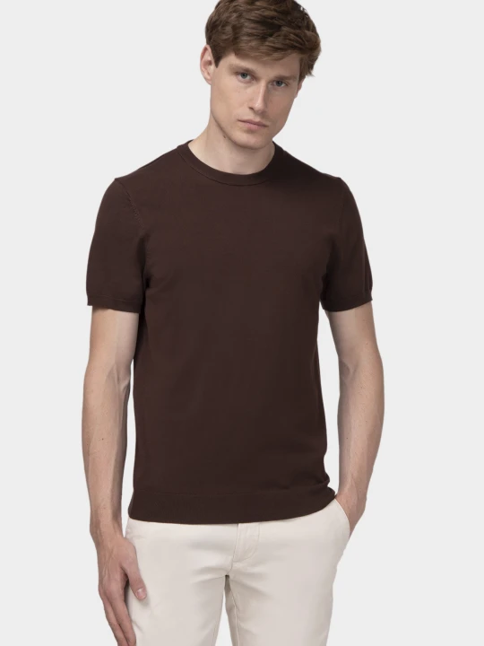 Zdjęcie produktu T-shirt FRANCO 01013A81GSA Giacomo Conti brazowy