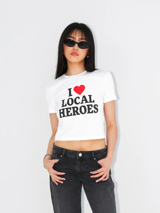 Zdjęcie produktu t-shirt i heart lh Local Heroes Biały