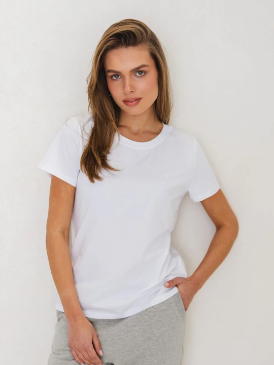 Zdjęcie produktu T-SHIRT INGA BIAŁY Z HAFTEM L - Flawless