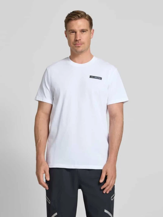 Zdjęcie produktu T-shirt krój regular fit z aplikacją logo Under Armour Biały
