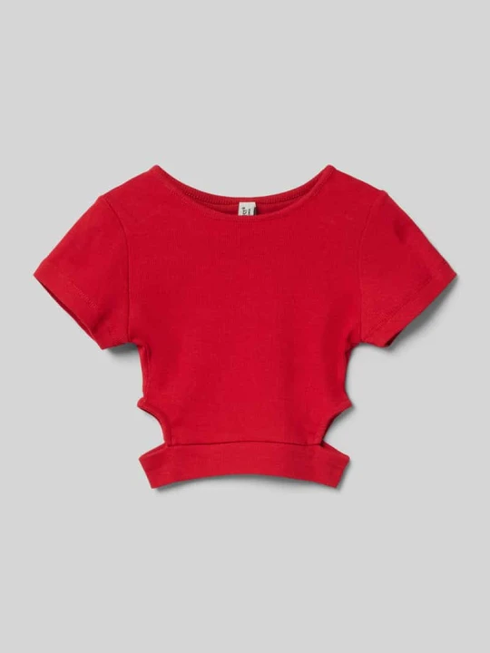 Zdjęcie produktu T-shirt krótki z wycięciem Blue Effect Czerwony