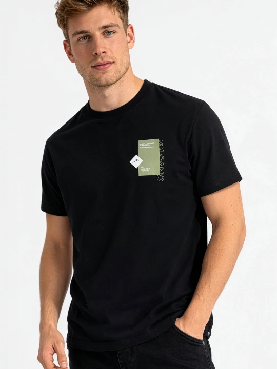 Zdjęcie produktu T-shirt męski, Comfort Fit, T-PATCH Volcano Czarny