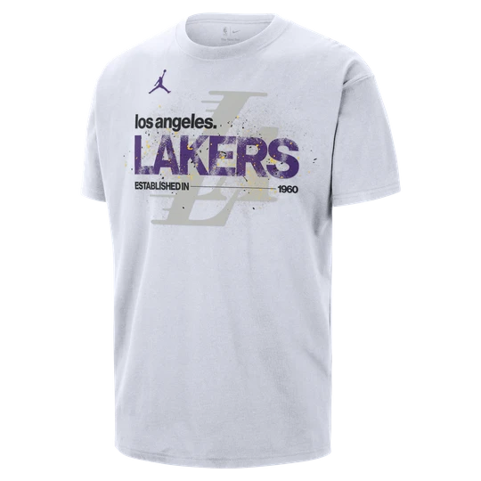 Zdjęcie produktu T-shirt męski Los Angeles Lakers Courtside Jordan '85 NBA Statement - Biel